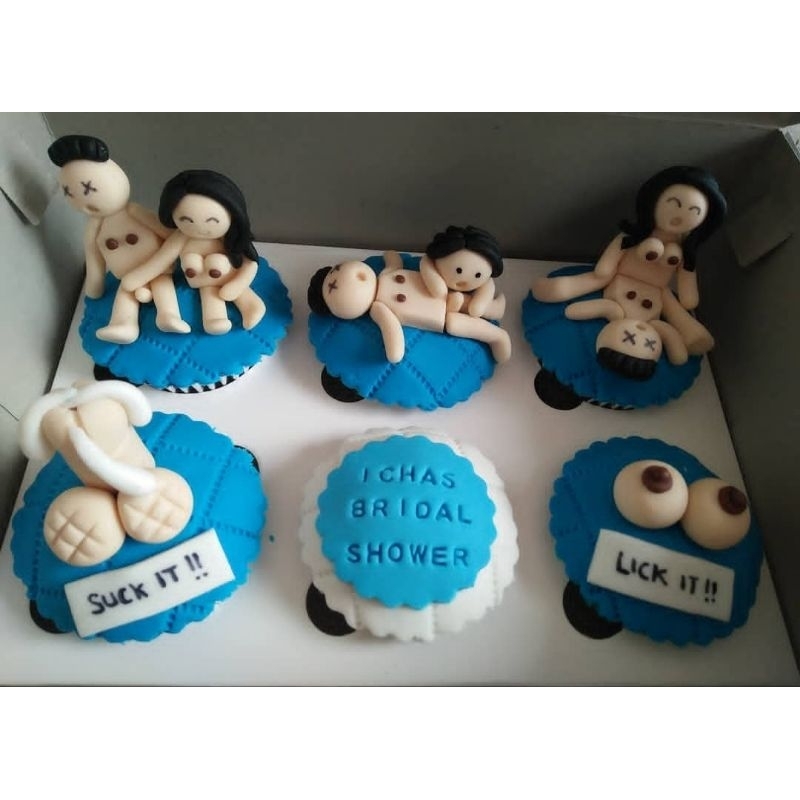 

kue dewasa bridal shower themed 6pc