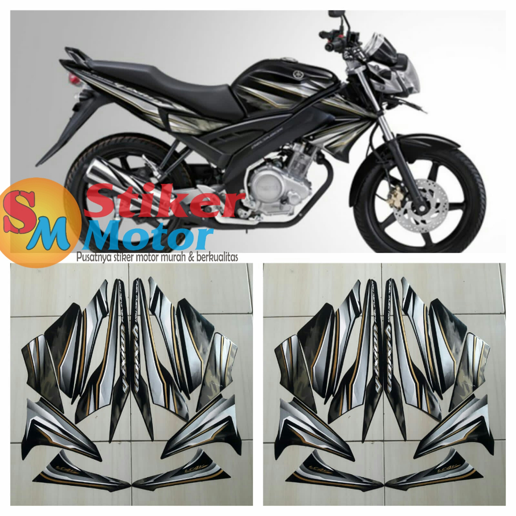 STRIPING STICKER LIS LES POLET BODY MOTOR VIXION 2012 GOLD