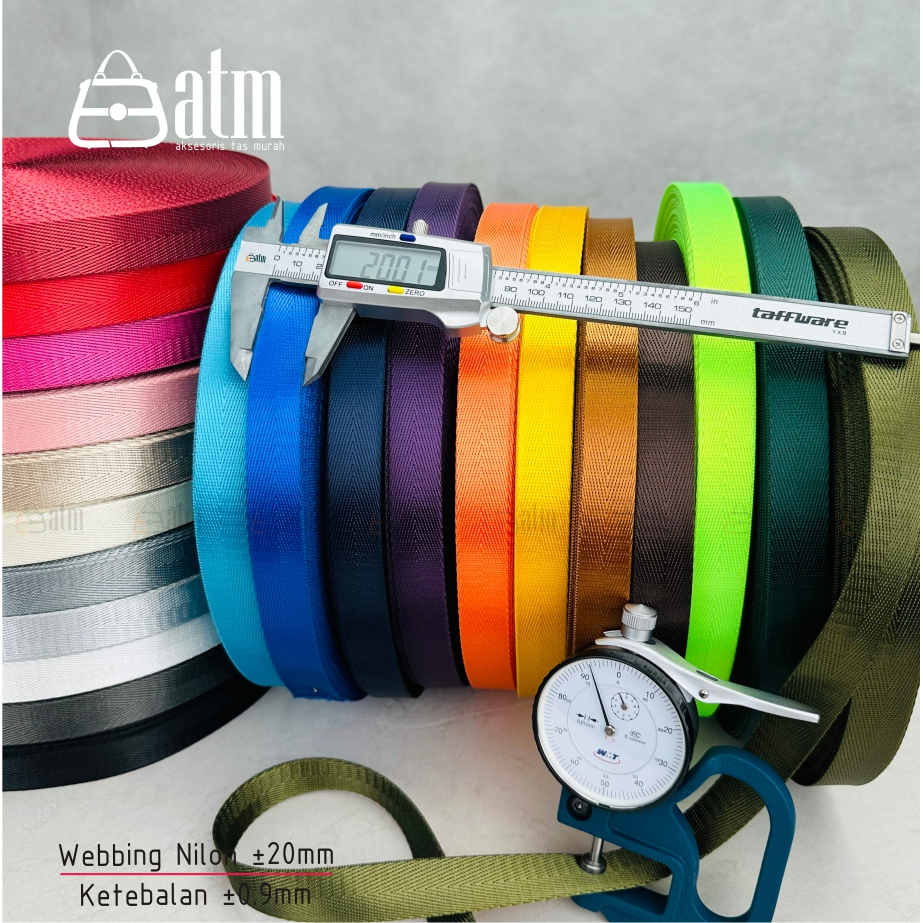 Webbing Nilon 20mm Motif Panah 1 Yard