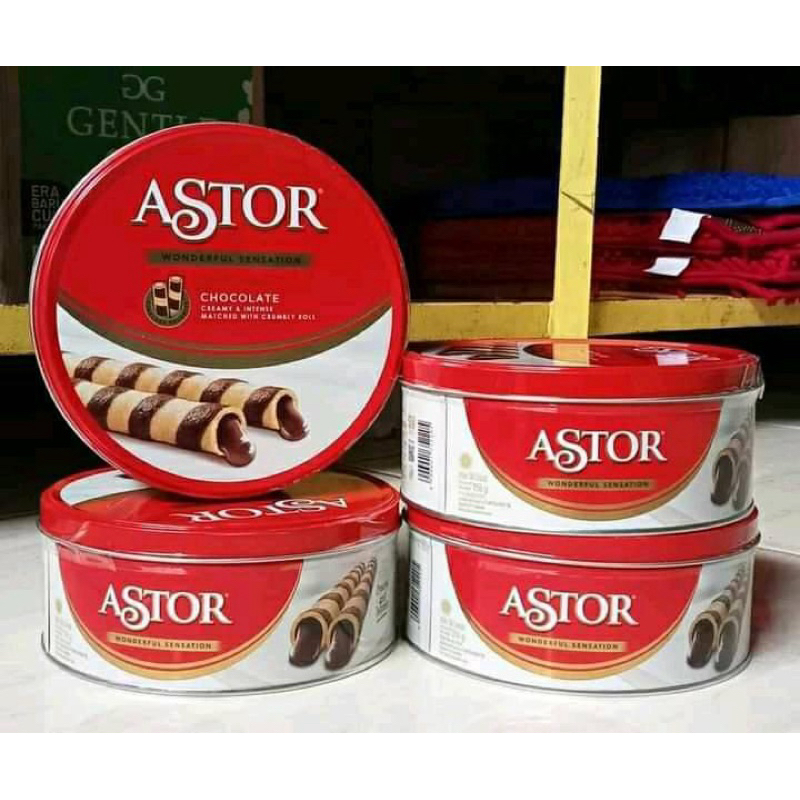 

ASTOR CHOCOLATE WONDERFUL SENSATION KEMASAN KALENG 156 GRAM / KUE LEBARAN