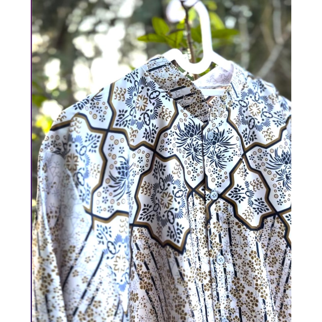 Baju Lebaran Sarimbit Set Couple Keluarga Mutiara Series - KOKO AYAH DEWASA - Kain DIOR SILK PREMIUM