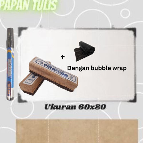 

PAPAN WHITEBOARD UKURAN 60X80 MENGGUNAKAN PACKING BUBBLE