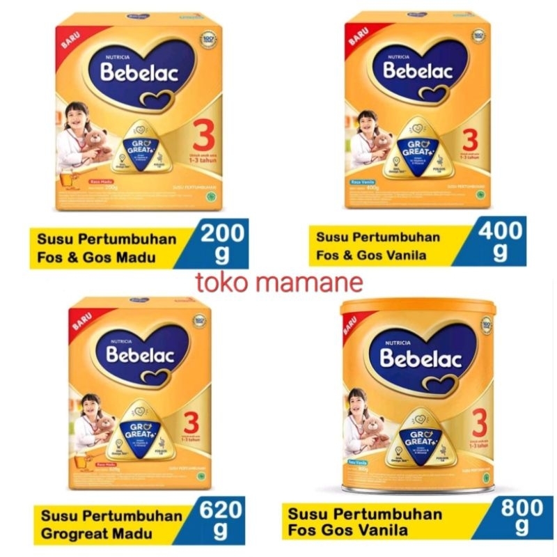 Bebelac 3 Madu/Vanila 200gr/400gr/620gr/800gr/1000gr