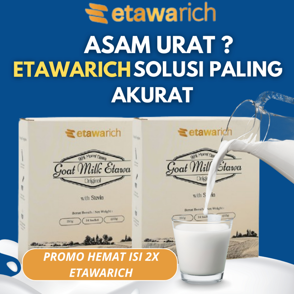 

Isi 2Etawarich Susu Kambing Etawa Asli diciptakan untuk penderita Pegel Linu Nyeri Sendi Asam Urat