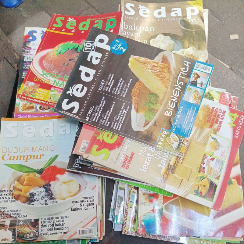 buku majalah masakan Nusantara sedap pemula koki dan saji bekas original