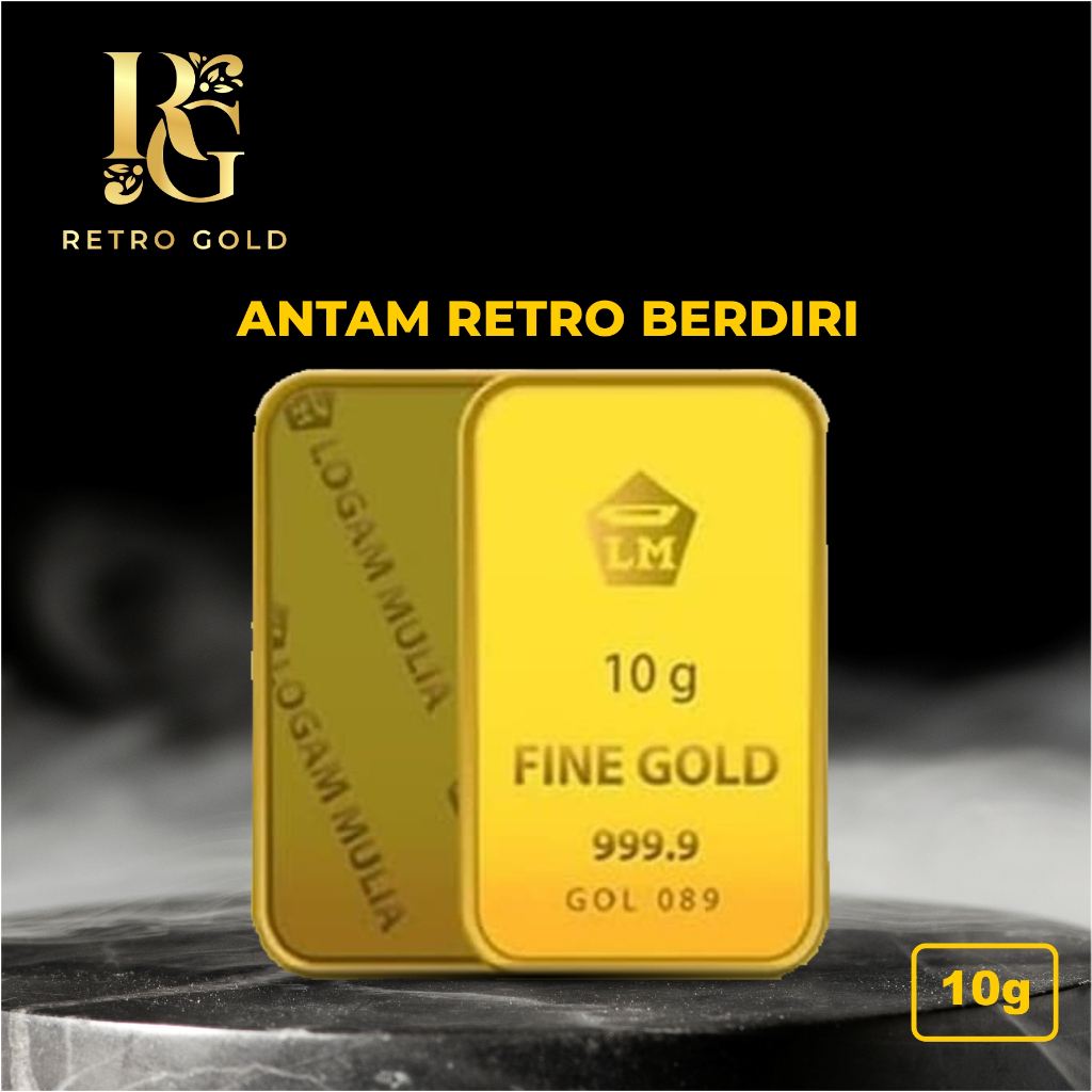 Logam Mulia Emas Antam Retro Berdiri 10 Gram dan 25 Gram Sertifikat LBMA KAN Tahun 2011-2018