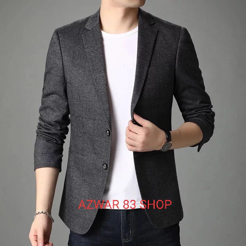 Blezer pria blue Denim Jas Slimfit/Jas Pria Denim/Size Xs_5XL