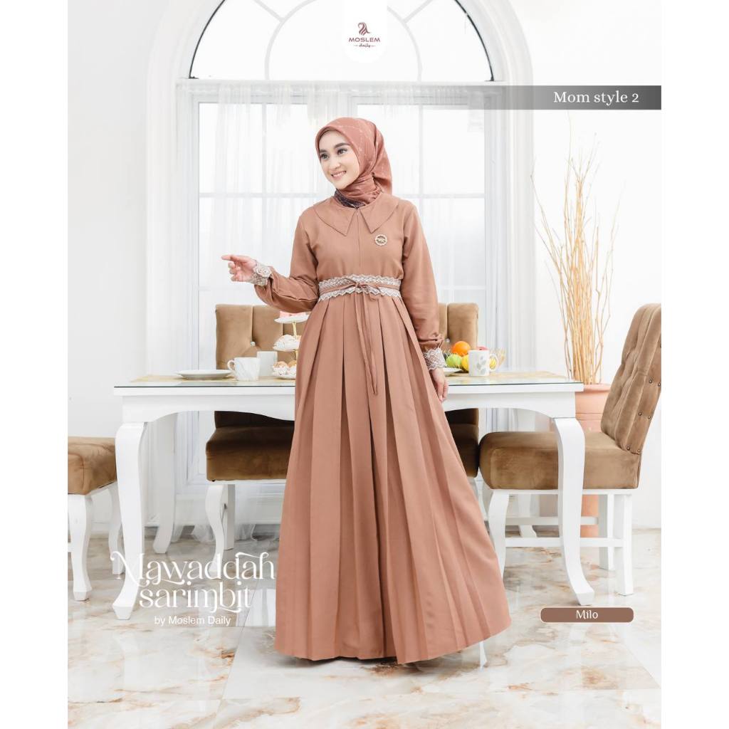 GAMIS MOM STYLE 2 MAWADDAH SARIMBIT BY MOSLEM DAILY