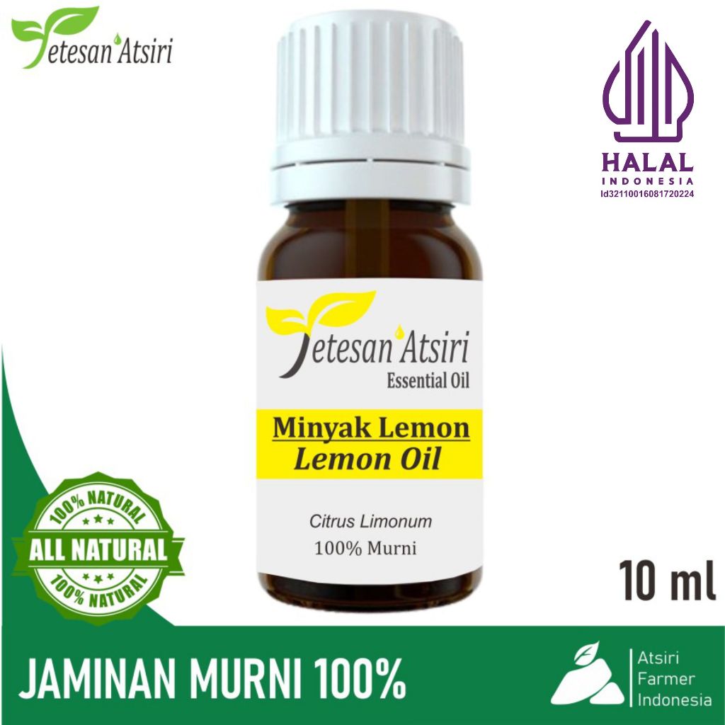 10ml minyak atsiri lemon jeruk lemon murni lemon pure essential oil aromatherapy therapeutic grade