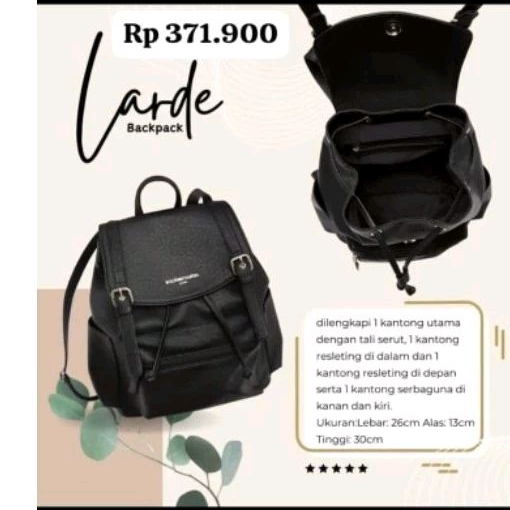 AXELARD RED,XELARD BLACK,AXELAR TOSCA TAS BACPACK  TAS LARDE BACK PACK SOPHIE PARIS ORIGINAL TAS GEM