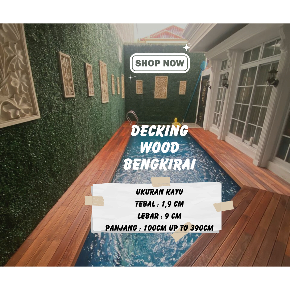 Decking Kayu Solid Bengkirai /Kayu Bengkirai Batangan/ kayu outdoor/bengkirai Kalimantan/bengkirai m
