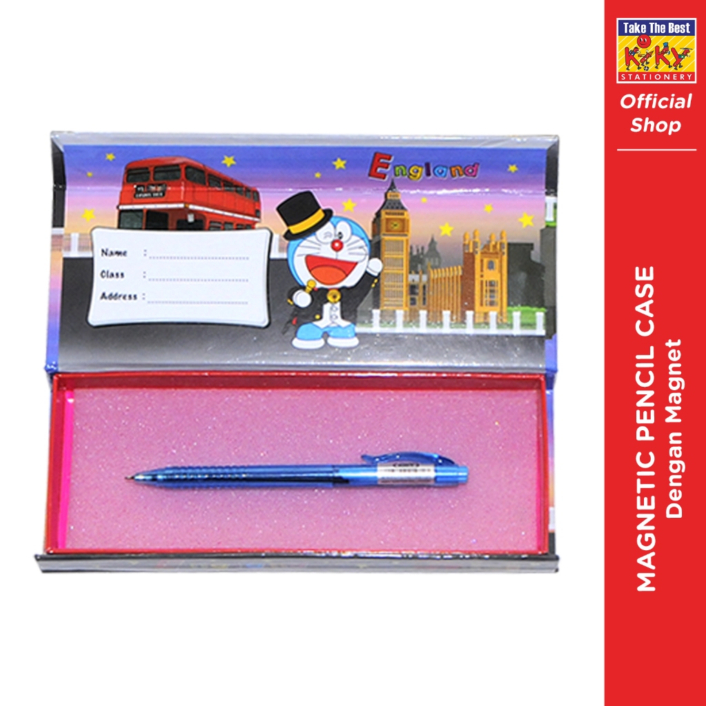 

Tempat Pensil dengan Tutup Magnet KIKY / Magnetic Pencil Case - Motif Random