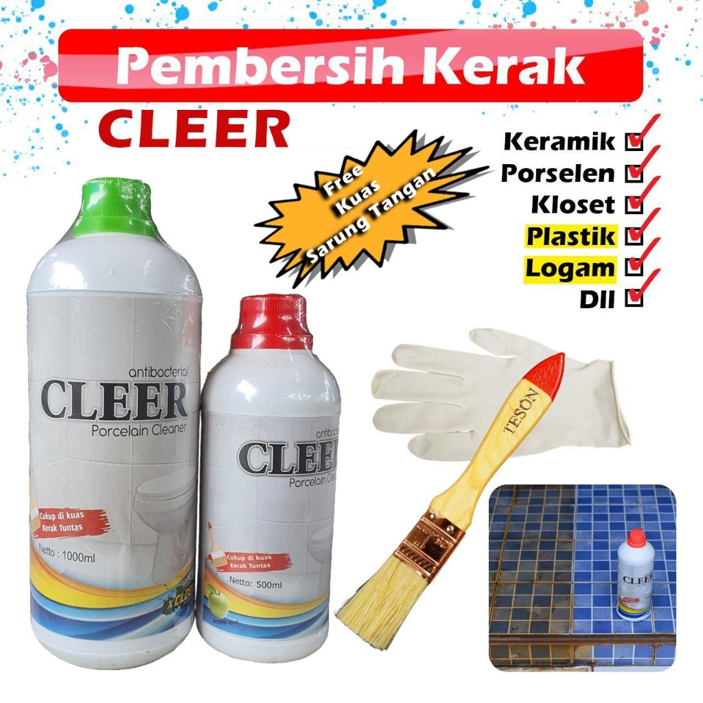 IDEKU Ampuh CLEER Cairan Pembersih Kerak Keramik Kamar Mandi Toilet Ampuh / CLEER PORSELEN CLEANER