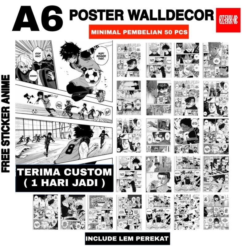 Poster Manga Anime / Hiasan Dinding / Poster Wallpaper Dinding / Walldecor Manga / Anime