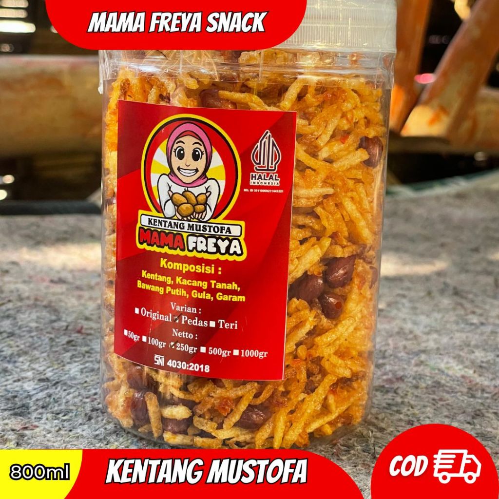 

Lezatoz_Genz Kering Kentang Mustofa Mama Freya (Toples 600Ml)