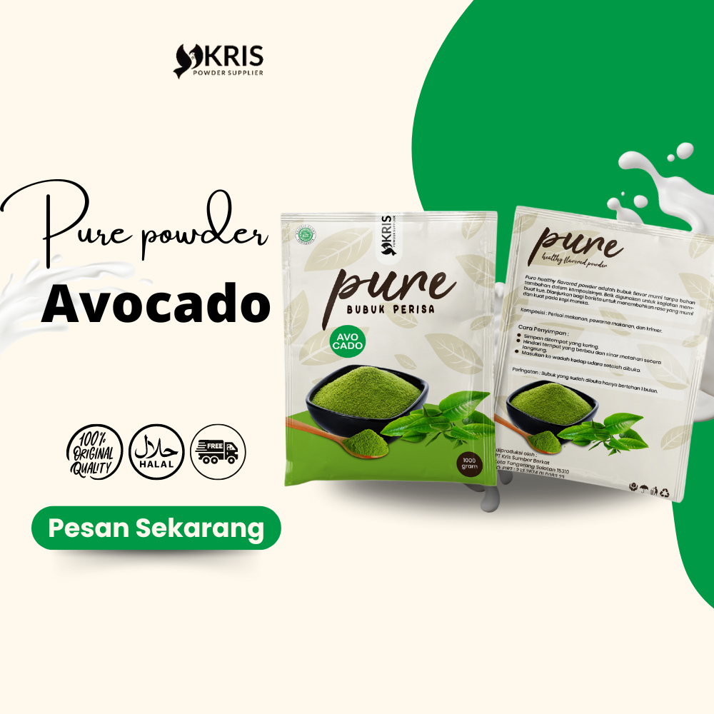 

Bubuk Perisa Makanan Avocado, Lychee, Honeydew, Durian, Mango 500gr - Pure Flavor Powder