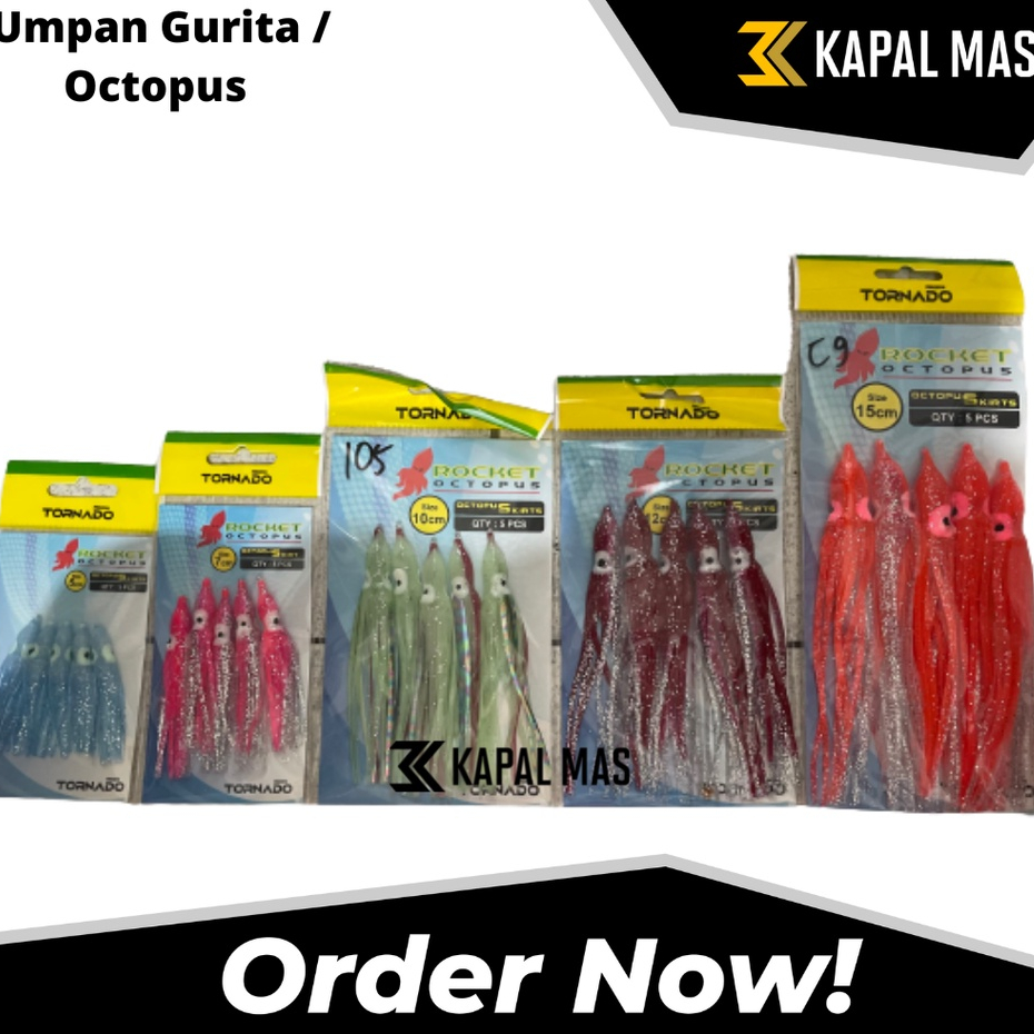 umpan gurita cumi karet / umpan octopus / umpan ikan / umpan pancing