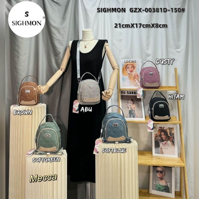 TAS WANITA ORI SIGHMON KANVAS 2in1 SELEMPANG JINJING SGH00381 3Res
