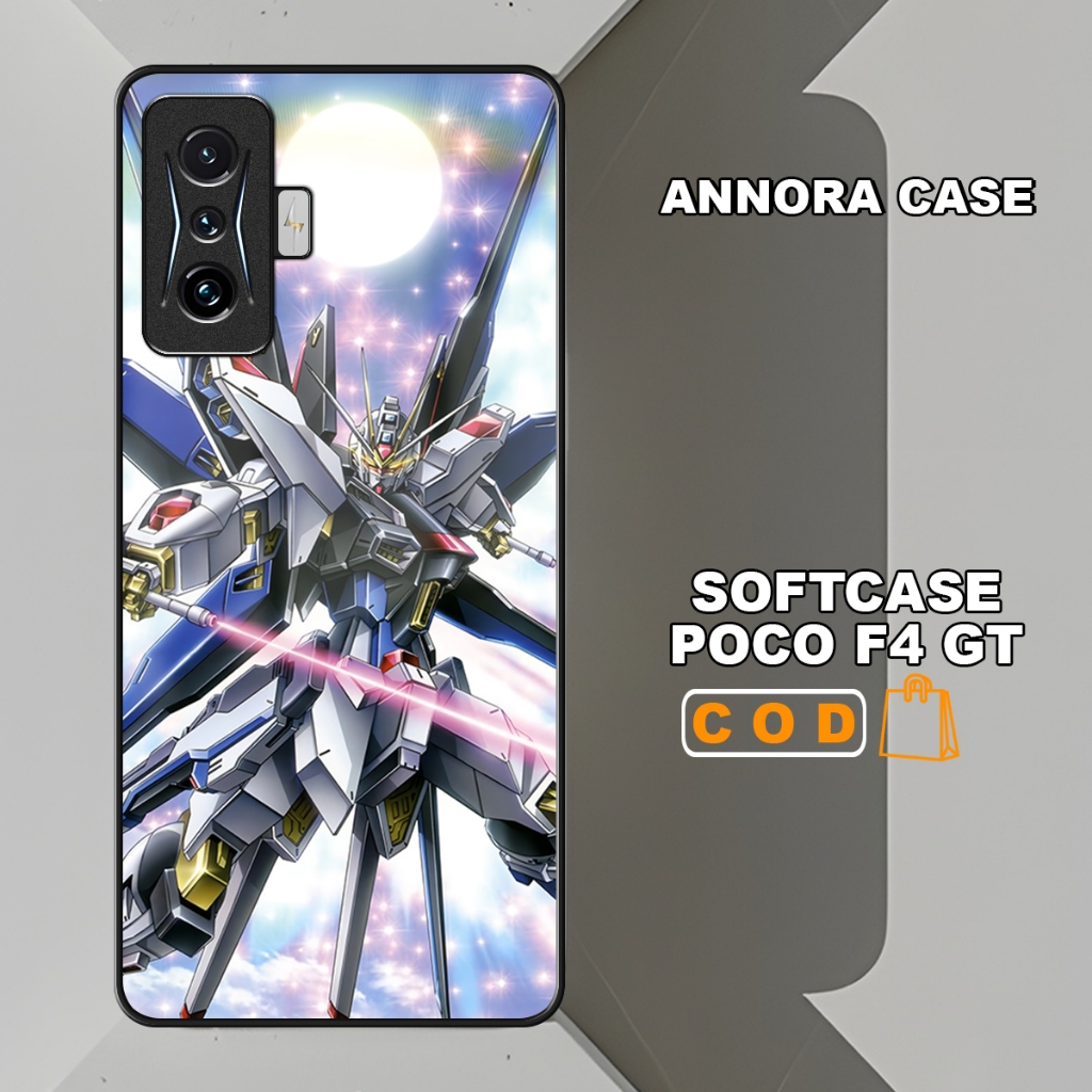 Softcase Gundam Case Pelindung hp Poco F4 / F4 GT Poco M5 Poco M4 Pro Poco C40  Poco M3 Pro 5G Poco 