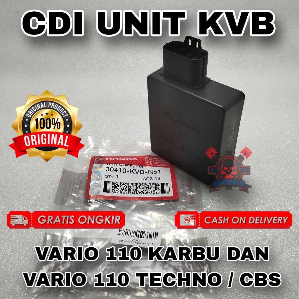CDI UNIT HONDA KVB BUAT MOTOR VARIO 110 KARBU DAN VARIO 110 TECHNO ASLI ORIGINAL HONDA AHM
