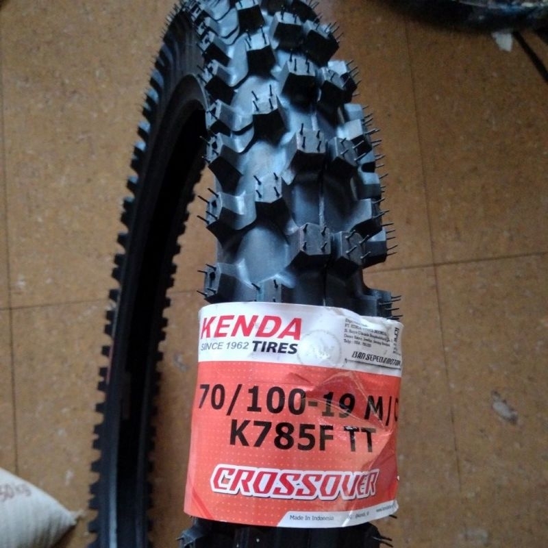 BAN TRAIL 70/100 Ring 19 KENDA K785F TT Crossover Millville II Tube Type Ban Luar Motor Cross Trill 