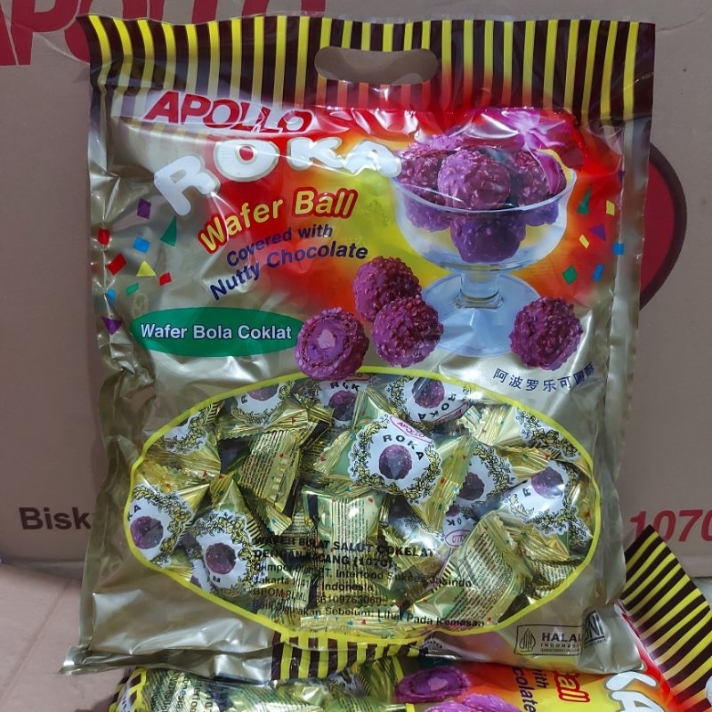 

Roka wafer ball kemasan refill isi 50 pcs (300gr) eceran dan grosir