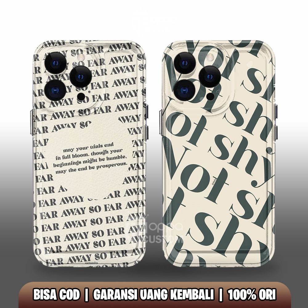 CLEAR CASE IPHONE TEMA [NOT SHY] 6 / 6S 6 PLUS 7 / 8 7 PLUS / 8 PLUS XR X / XS XS MAX 11 (6,1 Inch) 