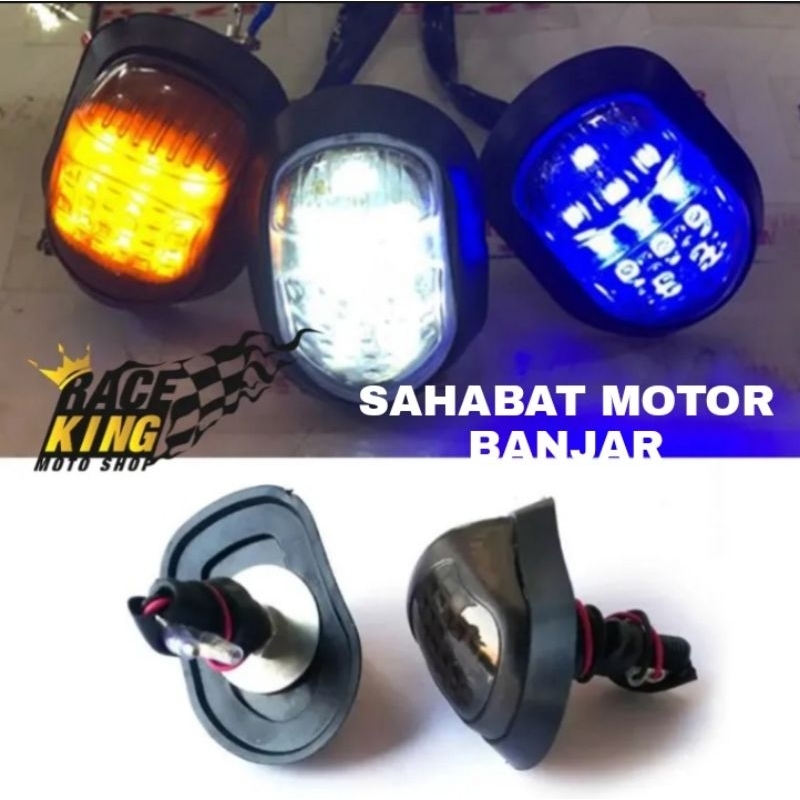 Lampu Sen Tempel Bulat Cembung Sein tempel Kodok (1 set 2 pcs)