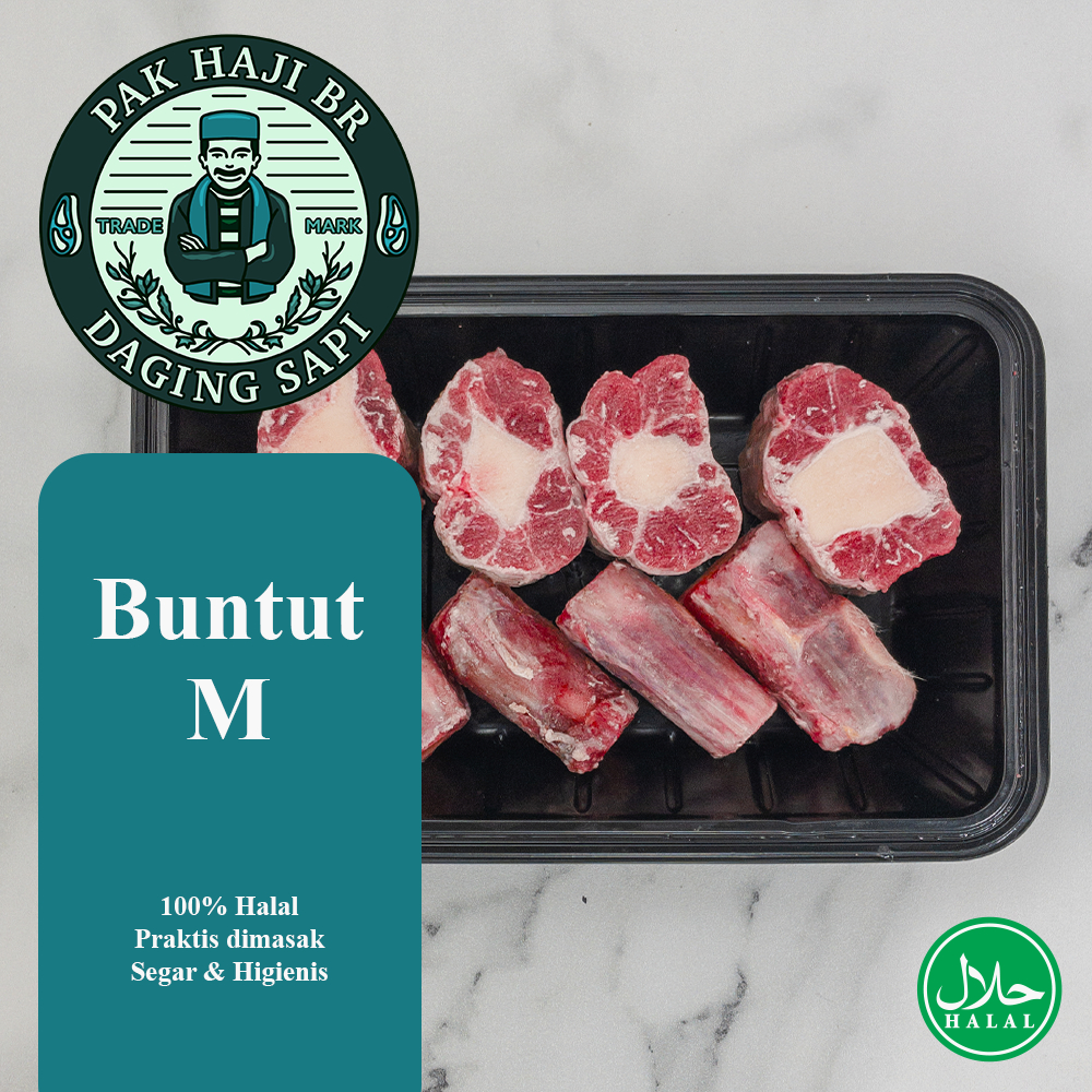 

(PREMIUM) BUNTUT SAPI LOKAL RENDAH LEMAK HALAL CAMPUR UK 2-8 CM