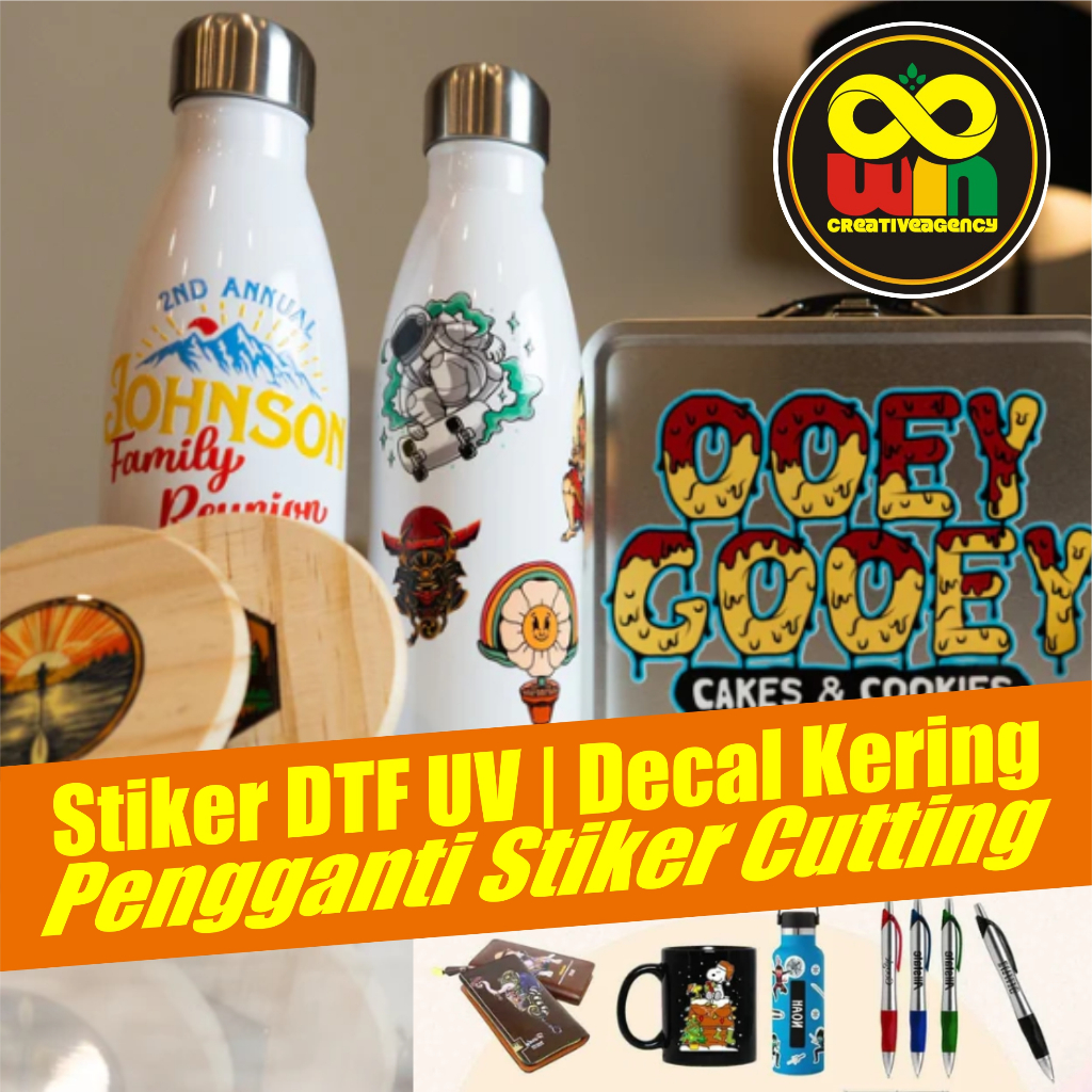 

Stiker UV DTF - Sticker Decal Kering - Sticker UV Timbul
