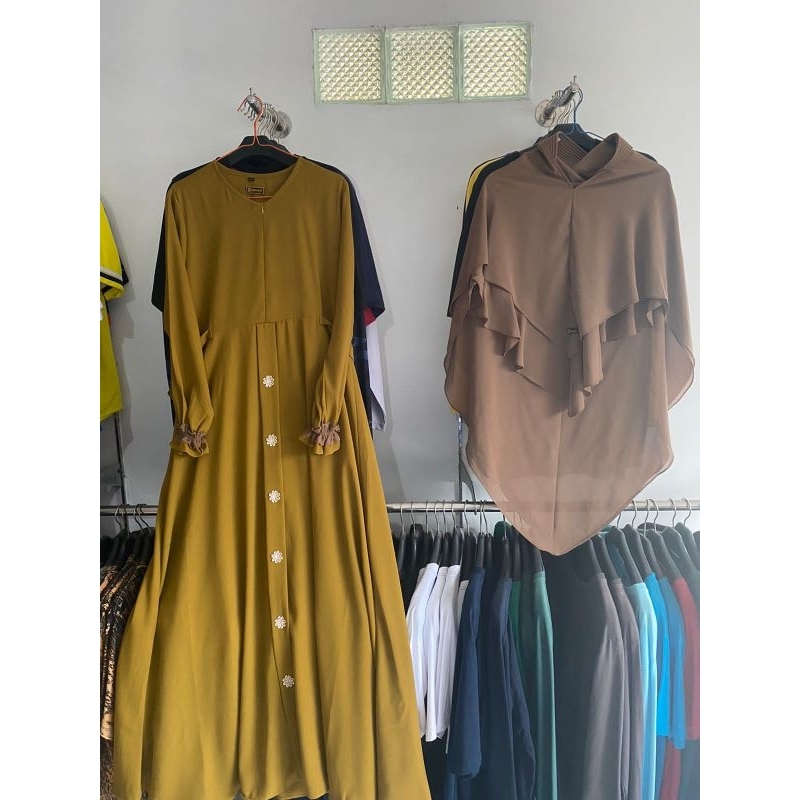 Preloved Gamis Set Khimar By Emka Hijab