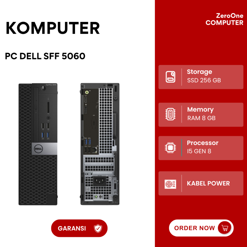 Pc Dell 5060 Core i5 Gen 8 Ram 8GB Ssd 256 Gb Ssd 256 GB