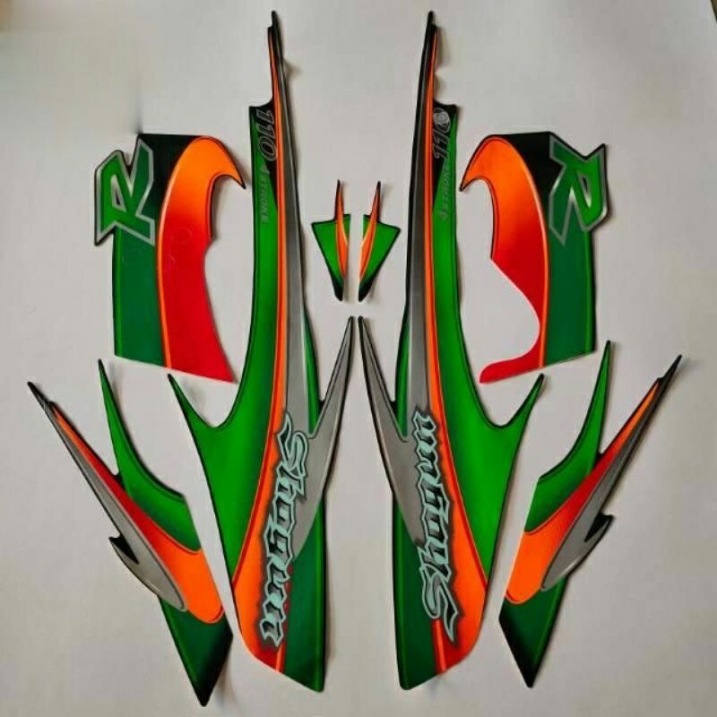 striping sticker shogun kebo 1997 1998 list bodi suzuki shogun kebo 110 r 1997 1998 hijau
