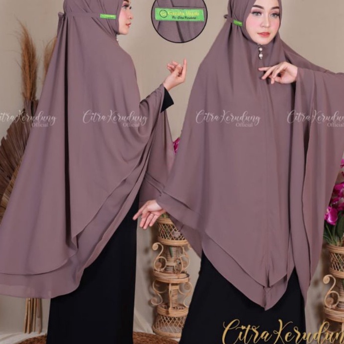 Diskon HijabKerudungKhimar Tali Syari Jumbo el Pinguin 2 Layer