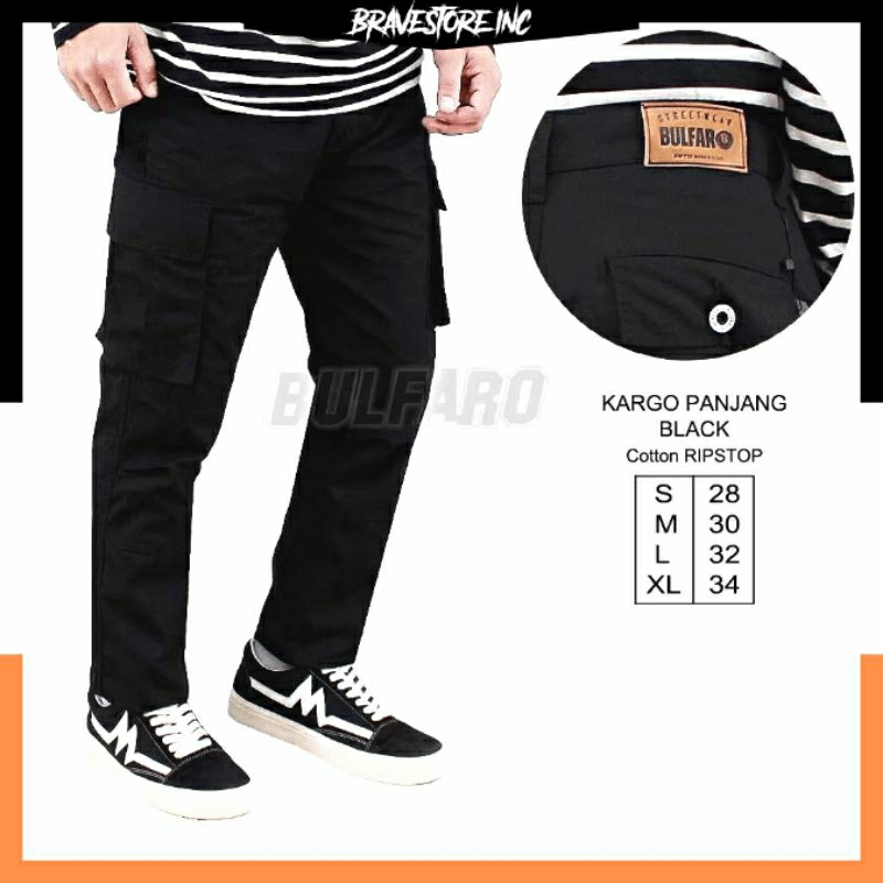 CELANA PANJANG CARGO Ripstop Cowok Cewek PDL Kantong Samping Pria Wanita Bulfaro Original Distro Clo