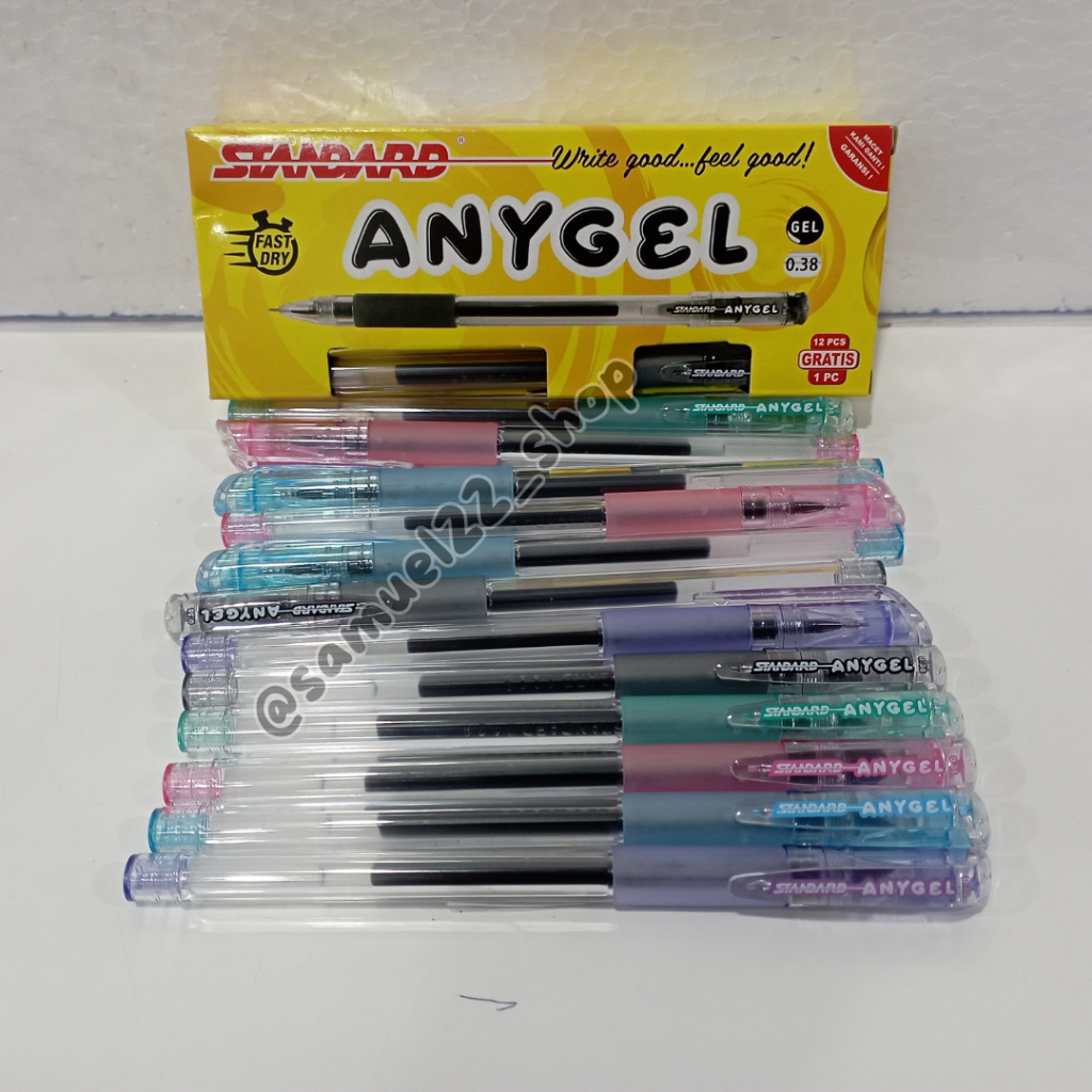 

Pulpen STANDARD Anygel Any Gel 0.38 mm 0.38mm Isi 12