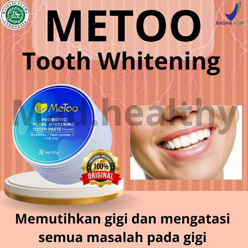 METOO Tooth Whitening pemutih gigi Asli Ori BPOM