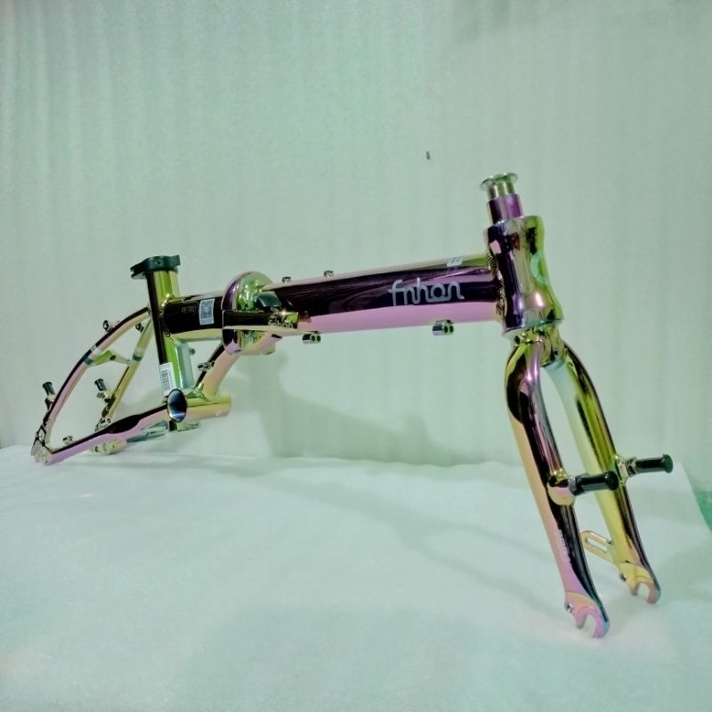 Frame Fnhon Retro 14 inch 16 inch V brake Frameset rangka sepeda lipat Fnhon Original