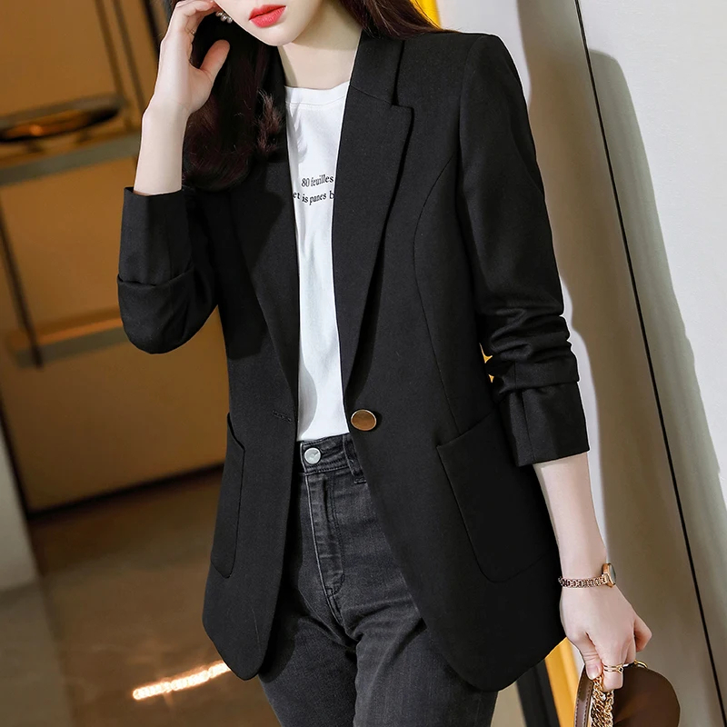 Jas Wanita Blazer Korean Style Panjang Kekinian Elegan Premium Formal Outfit Cewek Slimfit Berhijab 