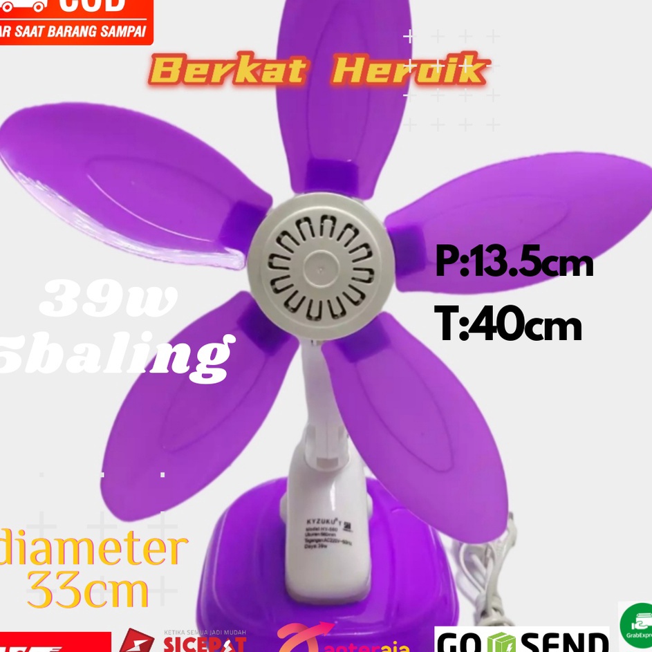 Ready WIo Kipas Angin Jepit Kyzuku 39W 3 in 1 Mini Fan Jepit Clip Fan 39 WATT Kipas Angin Duduk  Kip