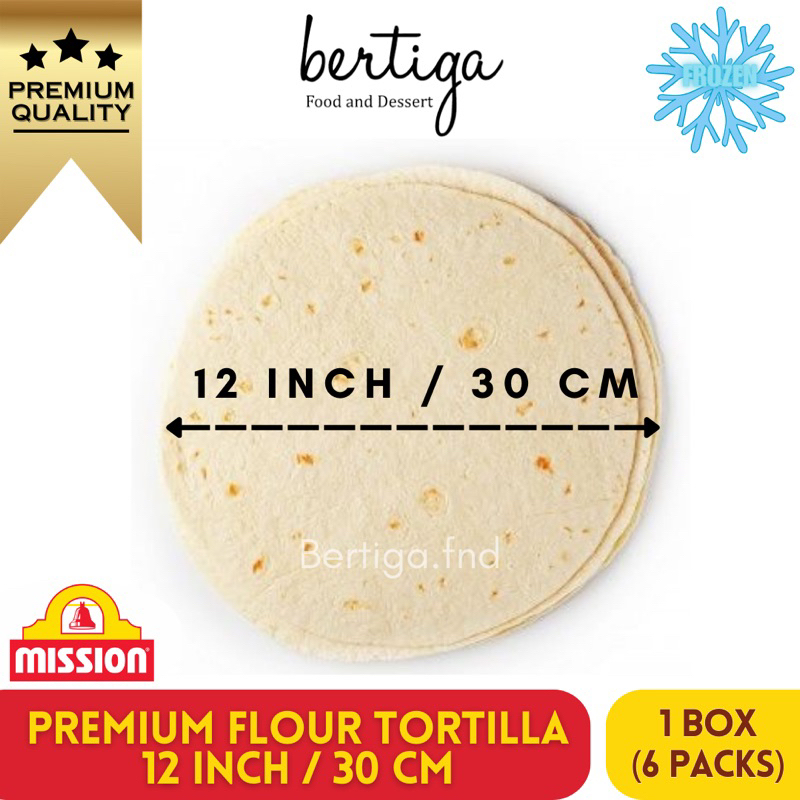 

MISSION - Premium Flour Tortilla (kulit kebab) 12 inch / 30 cm - IMPORT (1box isi 6 pack)