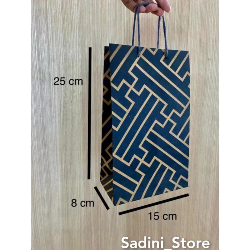 

PAPERBAG WAFER SIZE M MINIMALIS BLACK 15X25