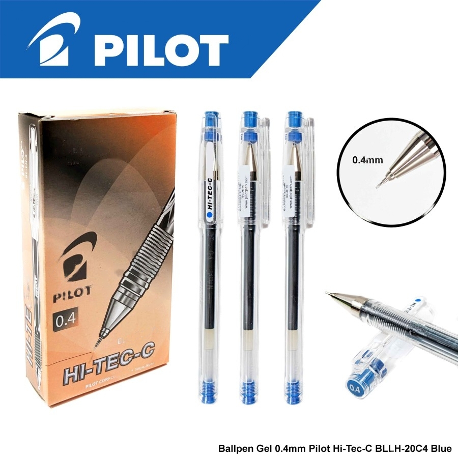 

BOLPOIN / BALLPOINT / PULPEN GEL / PEN GEL / PEN PILOT HI-TECH 0.4 BIRU