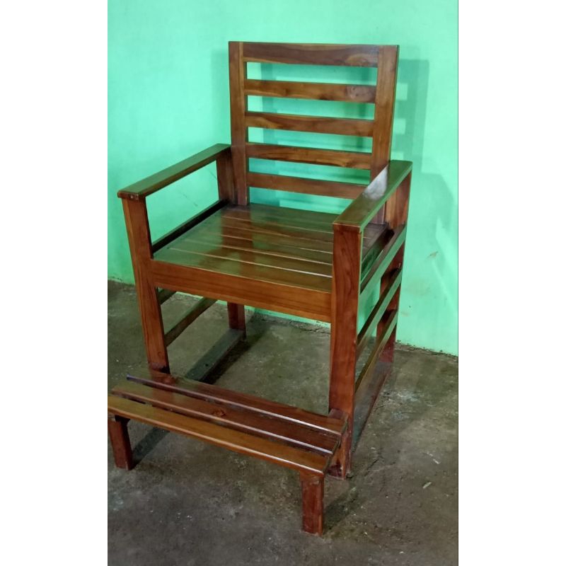 KURSI PANGKAS RAMBUT KAYU JATI | KURSI POTONG RAMBUT KURSI BAR CAFE FURNITURE JATI JEPARA