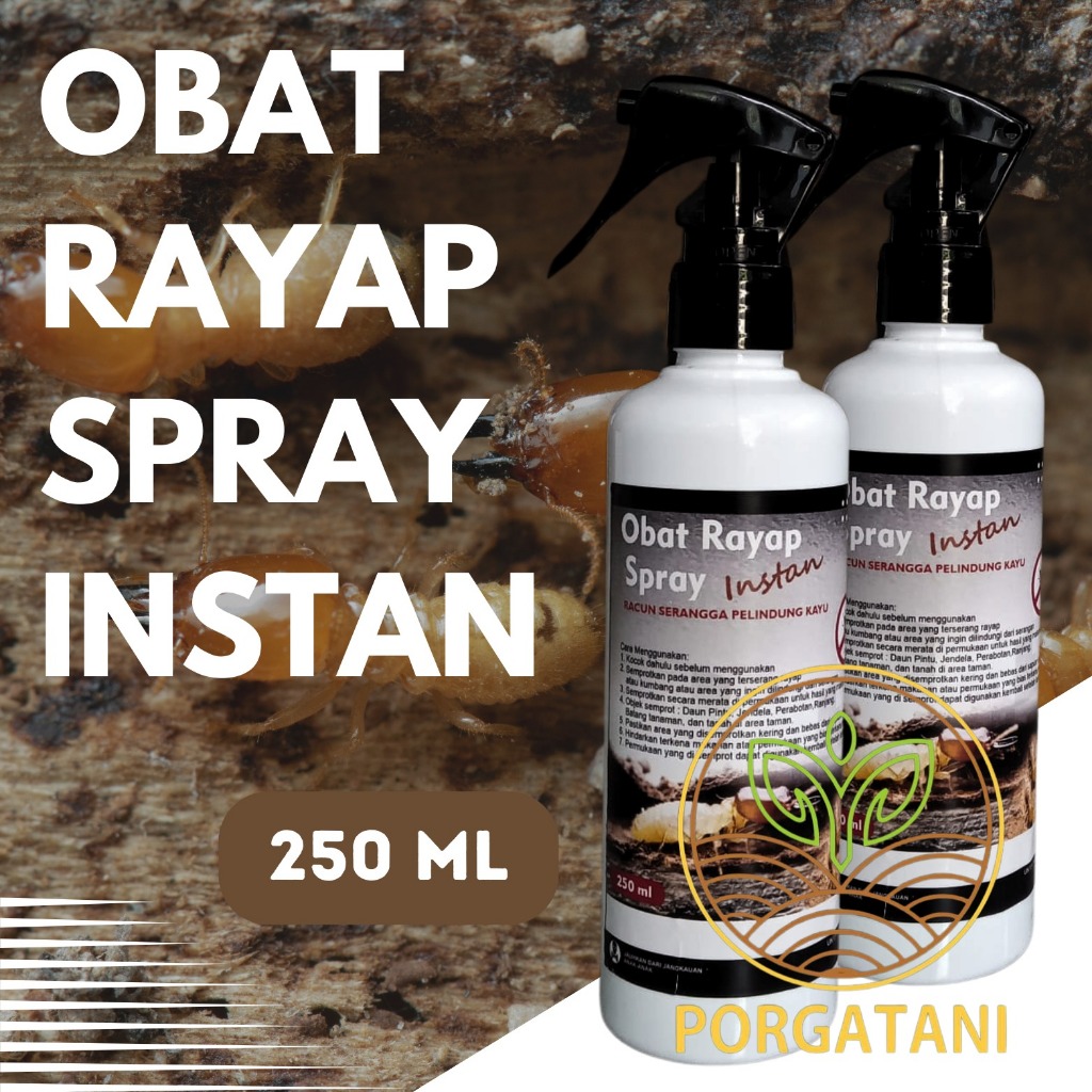 Obat Rayap Instan Spray Siap Pakai Racun Serangga Plindung Kayu Obat Rayap 250 ml Ampuh Pembasmi Ray
