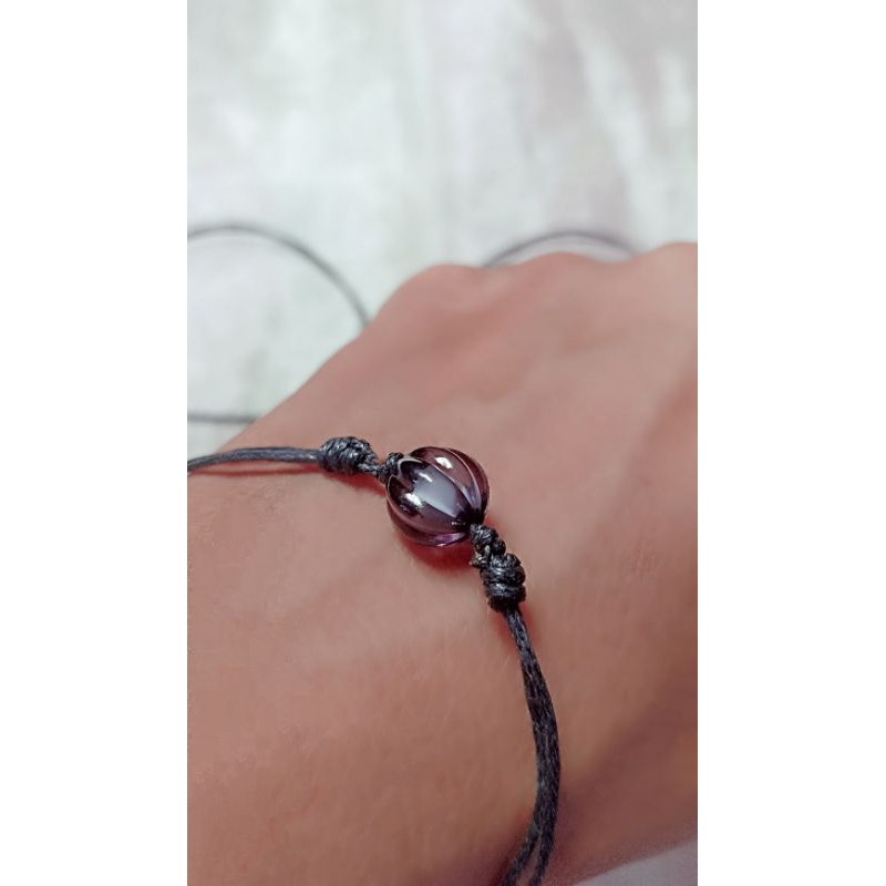 gelang tali mote labu hitam / gelang tali hitam / gelang tali