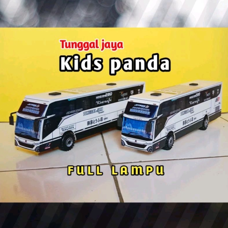 Mainan miniatur bus tunggal jaya kids panda jb5
