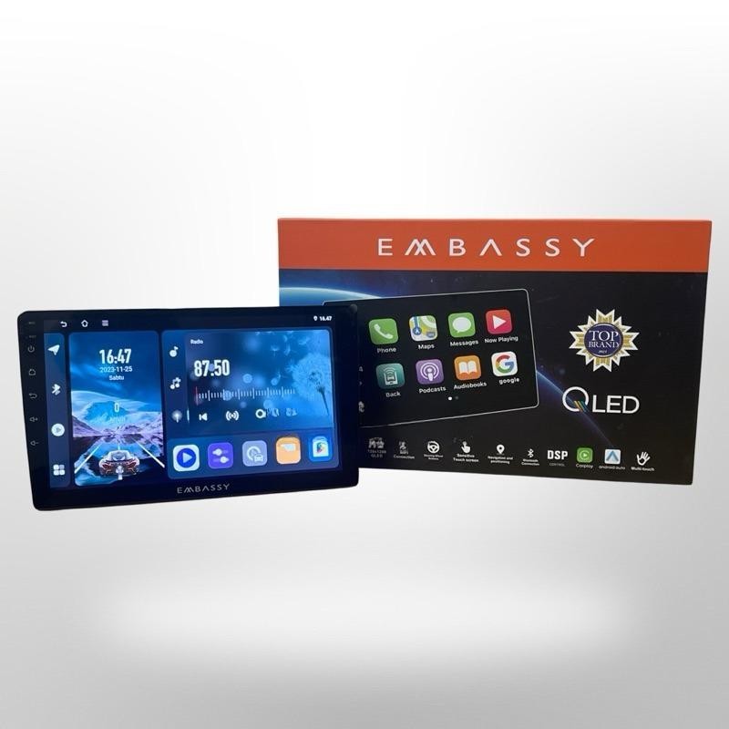 Headunit Android 9 inch Embassy Saturnus RAM 6/128 gb Qled