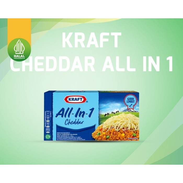 

Keju Kraft All In 1 keju Cheddar keju olahan 150gr