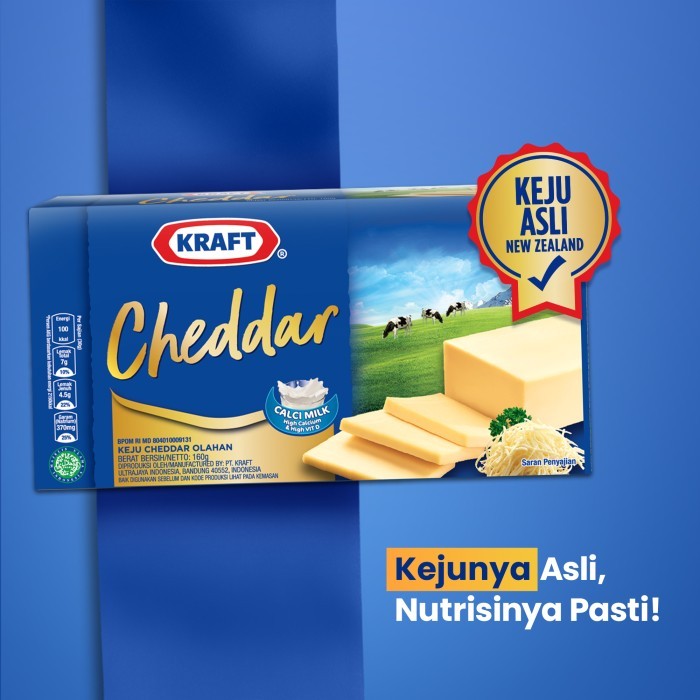 

Keju kraft cheddar cheese 150 gram